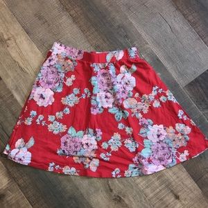 Floral print Swing skirt